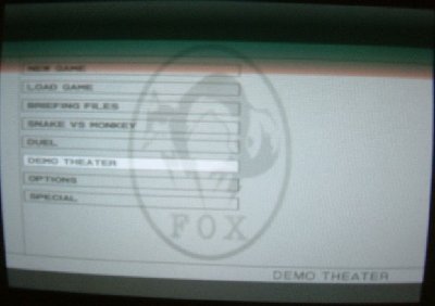 As this is the Main Post, here is a picture of the main menu.  It only looks like this after you have completed the game.<br />The options are-<br />NEW GAME<br />LOAD GAME<br />BRIEFING FILES<br />SNAKE VS MONKEY<br />DUEL<br />DEMO THEATER<br />OPTION<br />SPECIAL